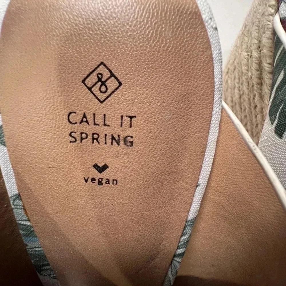 Call It Spring Vegan Wedge Heel Sandals Size 10 - image 7